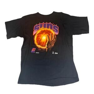 Vintage Phoenix Suns Salem Sportswear Flaming Ball Black T‎ Shirt Men’s Medium
